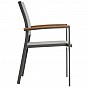 Zahradní stohovatelná židle, antracit, 86,5 x 57 x 57,5 ​​cm
