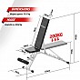 Physionics Multifunkční posilovací lavice + sada činek 40 kg