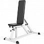 Gorilla Sports Polohovatelná lavička, 119 cm, bílá