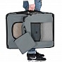 Skládací transportní box pro psy L s miskou a pelíškem, šedá