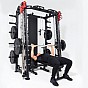 Gorilla Sports Multifunkční kladková věž, 219 cm, černá