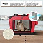 Leopet Přepravní box pro psy S, 49,5 x 34,5 x 35 cm, červený