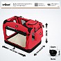 Leopet Přepravní box pro psy S, 49,5 x 34,5 x 35 cm, červený