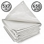 JAGO Plachta 650 g/m², hliníková oka, bílá, 5 x 7 m