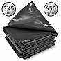 JAGO Plachta 650 g/m², hliníková oka, antracit, 3 x 5 m