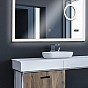 Aquamarin Koupelnové LED zrcadlo se zrcátkem, 100 x 80 cm