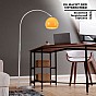 Jago Stojací oblouková lampa oranžová, 130 - 180 cm