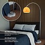 Jago Stojací oblouková lampa oranžová, 130 - 180 cm