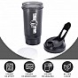 Gorilla Sports Shaker s přihrádkou, 500 ml, černý