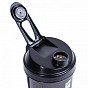 Gorilla Sports Shaker s přihrádkou, 500 ml, černý