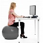 Gymnastický míč MOVIT s pumpou - 75 cm - stříbrný