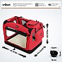 Leopet Přepravní box pro psy XXL, 91 x 63 x 63 cm, červený