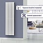 AQUAMARIN Vertikální radiátor 1600 x 452 x 52 mm, bílý