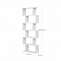 Bílá knihovna VASAGLE 6 polic, volně stojící regál