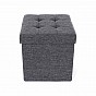SONGMICS skládací taburet 38×38×38 cm, tmavě šedý, 40 l