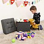 SONGMICS skládací taburet 38×38×38 cm, tmavě šedý, 40 l