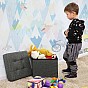 Taburet s úložným prostorem 38×38×40 cm, tmavě šedý