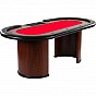XXL pokerový stůl Royal Flush, 213 x 106 x 75cm, červená