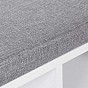 Botník s lavicí a polštářem bílý 104×30×48 cm – 10 přihrádek