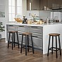 Sada 2 barových stoliček industriální styl 65 cm