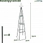 Kovová opora na růže a popínavé rostliny 195 cm