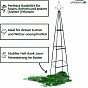 Kovová opora na růže a popínavé rostliny 195 cm