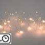 Vánoční LED stříbrný drát 40 LED, teple bílý