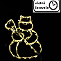 Vánoční dekorace na okno 40 cm, sněhulák, 50 LED, teple bílá
