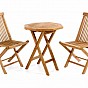 Teakový balkonový set 2 židle a stůl ADRIA