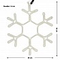 Světelná sněhová vločka 40 x 35 cm, 360 LED, studeně bílá