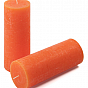 Sada 4 rustikálních svíček oranžové barvy, výška 20 cm