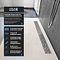 Aquamarin Sprchový podlahový žlab přerušovaný, 80 cm