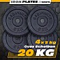 Sada litinových kotoučů 20 kg, 4x5 kg, průměr 30 mm