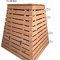 Dřevěný kompostér 800 L pyramida - česká výroba, zelený
