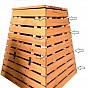 Dřevěný kompostér 560 L pyramida - česká výroba, zelený