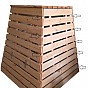 Dřevěný kompostér 1040 L pyramida - česká výroba