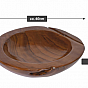 Dekorativní teaková mísa Ø 40 cm, hnědá