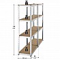 Kovový regál Easy 2 ks 160x80x40 cm, 4 police, nosnost 640kg