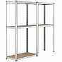Kovový regál Easy 2 ks 160x80x40 cm, 4 police, nosnost 640kg
