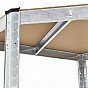 Kovový rohový regál 180x70x40-70 cm, 5 polic, nosnost 875 kg