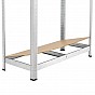 Kovový rohový regál 180x70x40-70 cm, 5 polic, nosnost 875 kg