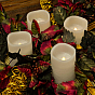 Dekorativní LED sada 4 adventní svíčky, bílá