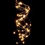 LED osvětlení stříbrný drát, sada 2 kusů, teple bílá, 64 LED