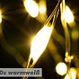 Sada 2 kusů světelných drátů na baterie, 8 LED, teple bílá