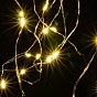 Sada 2 kusů světelných drátů na baterie, 8 LED, teple bílá
