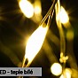Sada světelný déšť 48 LED, teplá bílá 2 ks
