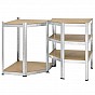 Kovový rohový regál 180x70x40-70 cm, 5 polic, nosnost 875 kg
