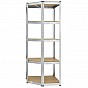 Kovový rohový regál 180x70x40-70 cm, 5 polic, nosnost 875 kg