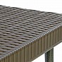 Skládací zahradní lavice - hnědý ratanový design 180x25 cm