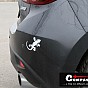 Samolepící dekorace Gecko - stříbrná